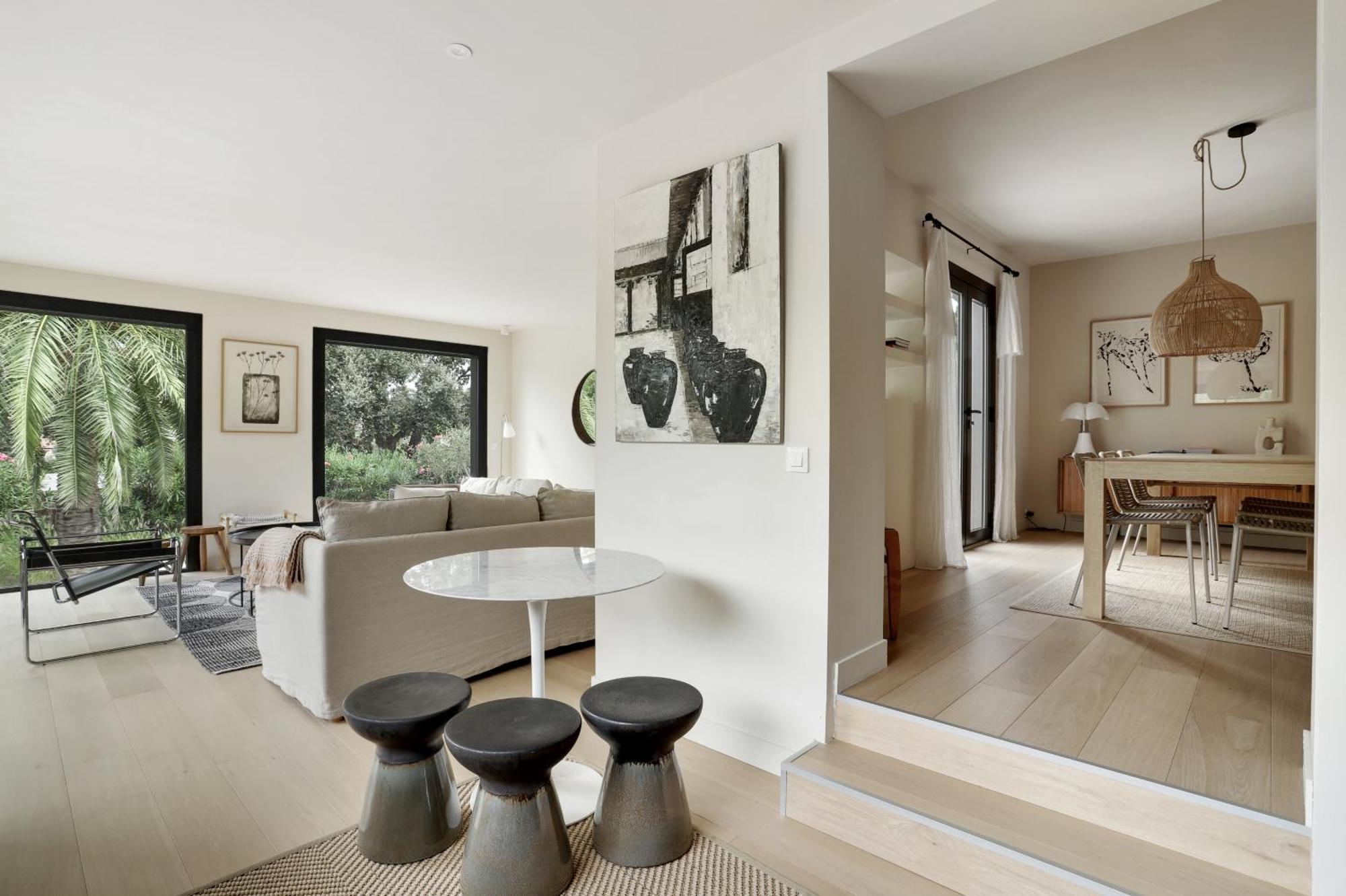 Villa La Temana, rénovée, piscine privée chauffée, grand jardin, plages et commerces à pied, à Cavalaire, près de Saint-Tropez Extérieur photo